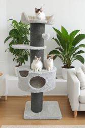 Spacious Multi-Level Cat Tower for Large Cats