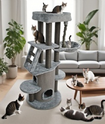 Cat Playground Tree Wish Sisal Barrel