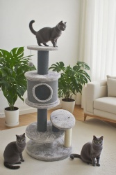 Multi Level Round Cat Tower