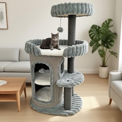 Cat Tower with Condo, Perch and Hanging Toy