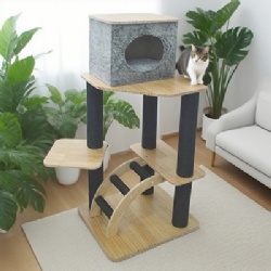 Solid Wood Cat Tower Castle