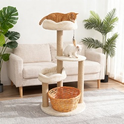 NestHaven Rattan Cat Tree