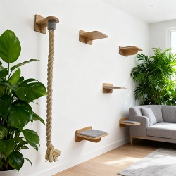Wall-Mounted PurrPerch Cat Climber Set
