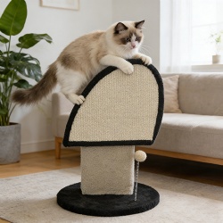 PawPad Arch Scratcher: Sisal Carpet Cat Tree with Play Ball