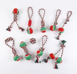 Christmas Tennis Ball Chew Toy Set for Dogs 10SETS