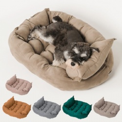 Square Dog Bed Thickened Cat Mat Kennel Soft Puppy Cushion Sleeping Fluffy Multifunctional Folding Comfortable Pet Accessories