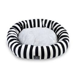 Round stripe pet bed