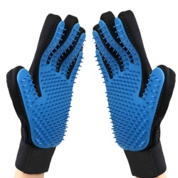 Upgrade Version grooming Brush Five Finger large Bath Massage glove for cat and dog