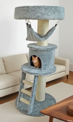 Cozy Cat Tower with Ladder
