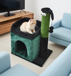 Compact Cat Play & Rest Station with Scratcher