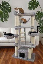 Cat Tree with 11cm Scratching Posts for Simple Homes