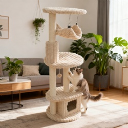 Ribbon Cat Tree 145cm Cream