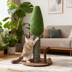 Green Topiary Cat Scratching Tree