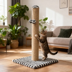 Zebra Cat Scratching Pole