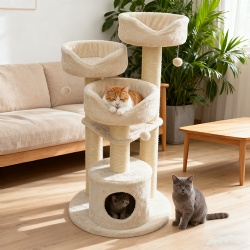 Multi-Hammock Cat Tree with Hidden Condo